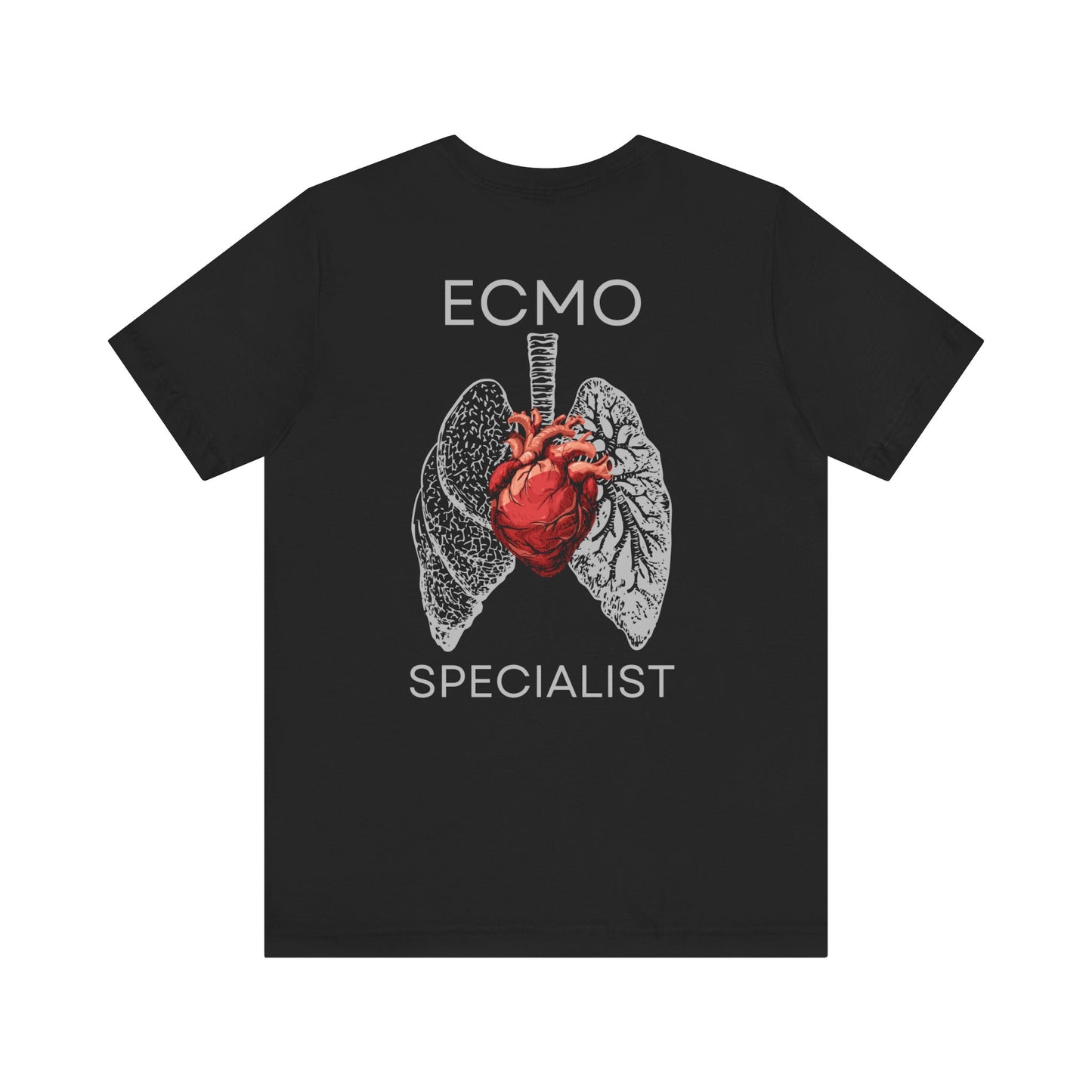 T-Shirt - ECMO Specialist with Anatomical Heart and Lungs Design
