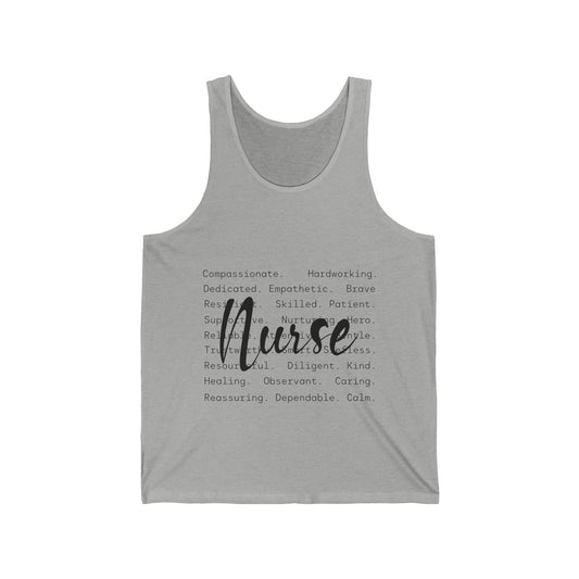 Nurse Appreciation Unisex Jersey Tank | Inspirational Quote Design
