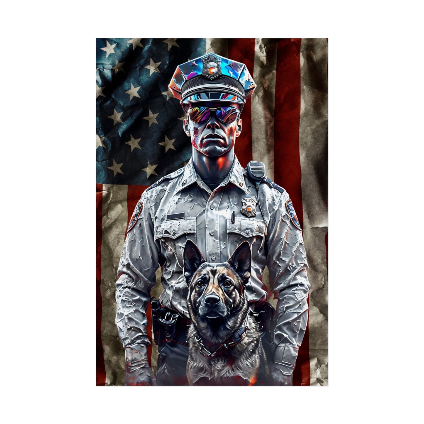 Patriotic Police K9 Poster