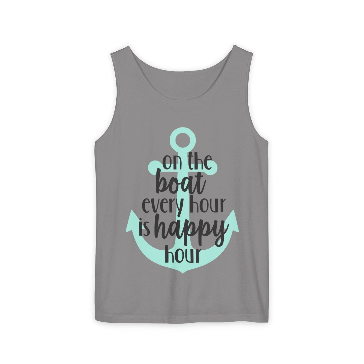 Happy Hour Anchor Unisex Tank Top - Perfect for Boating & Summer Fun