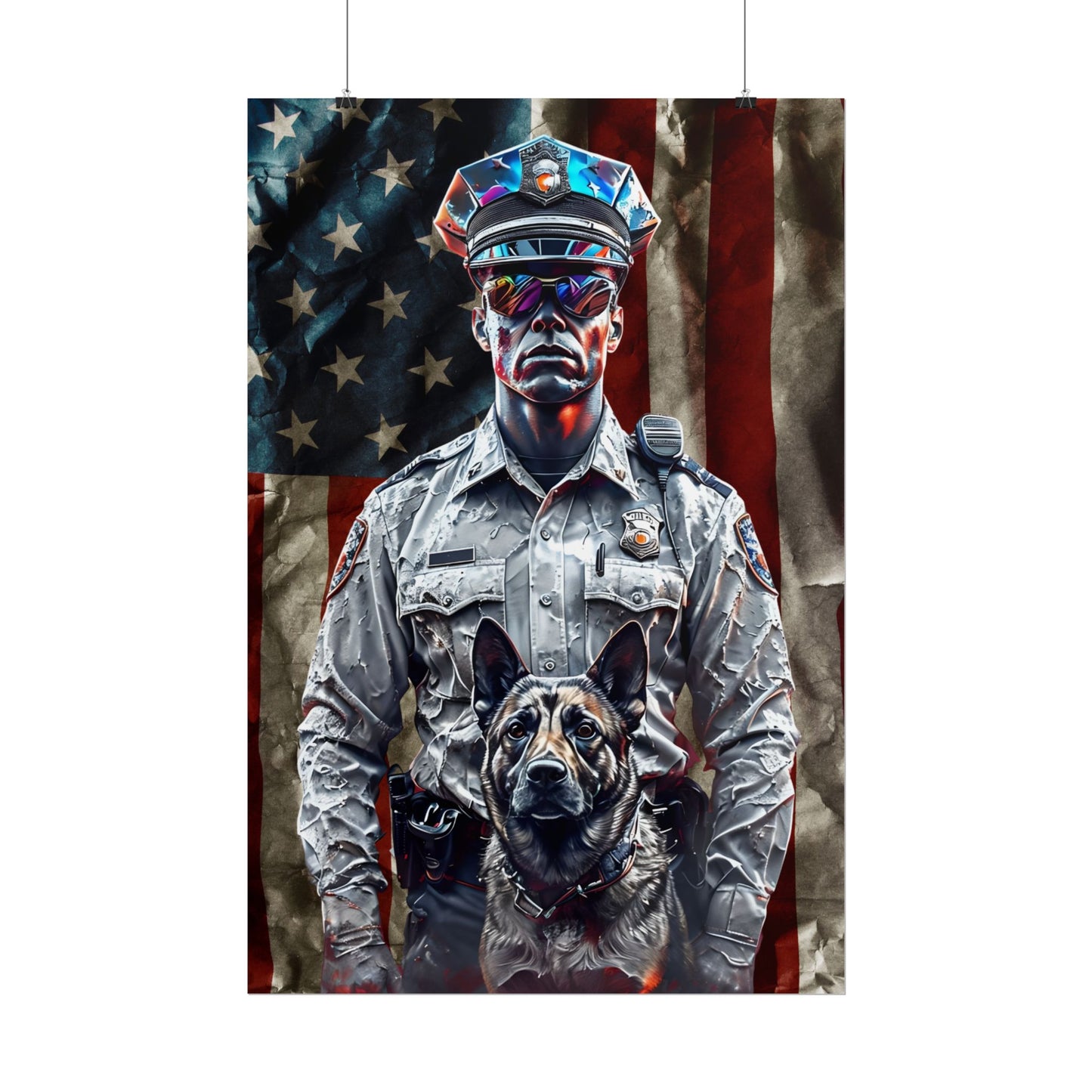 Patriotic Police K9 Poster