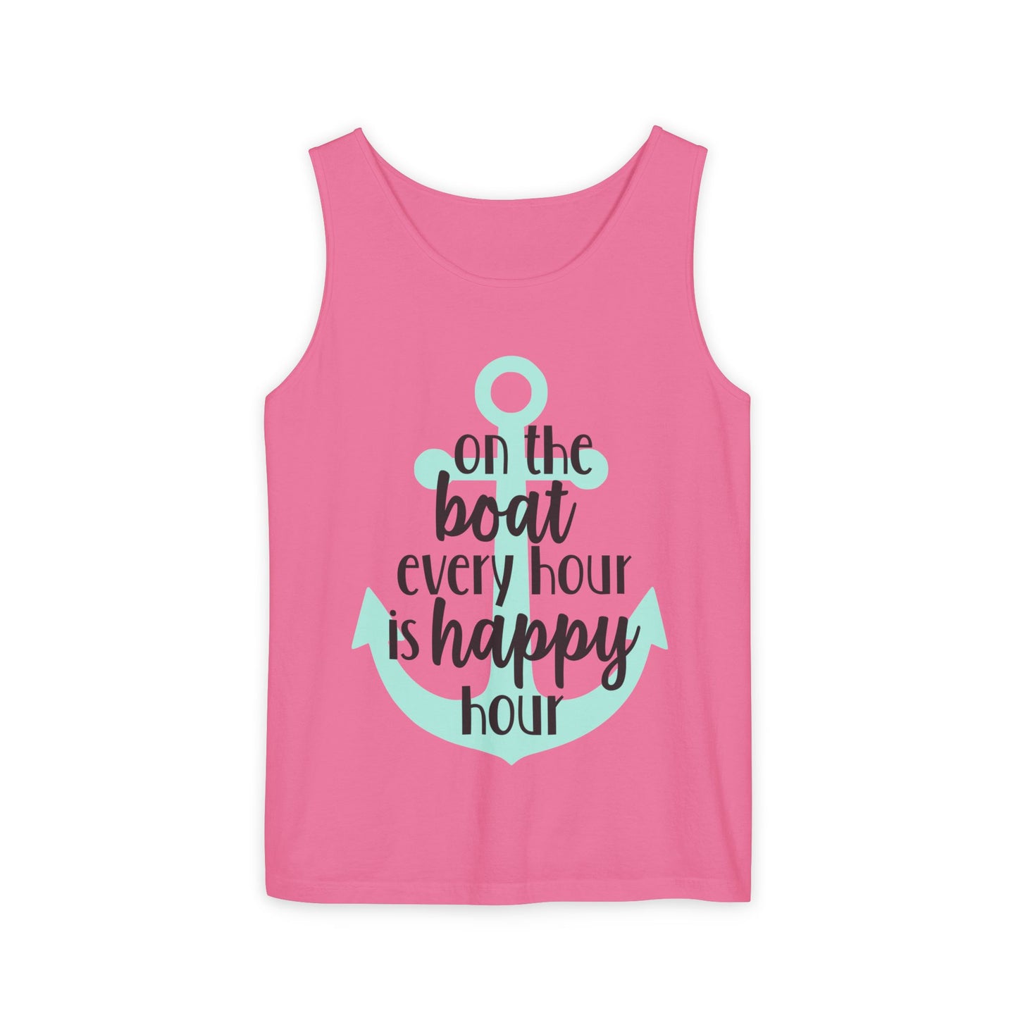 Happy Hour Anchor Unisex Tank Top - Perfect for Boating & Summer Fun