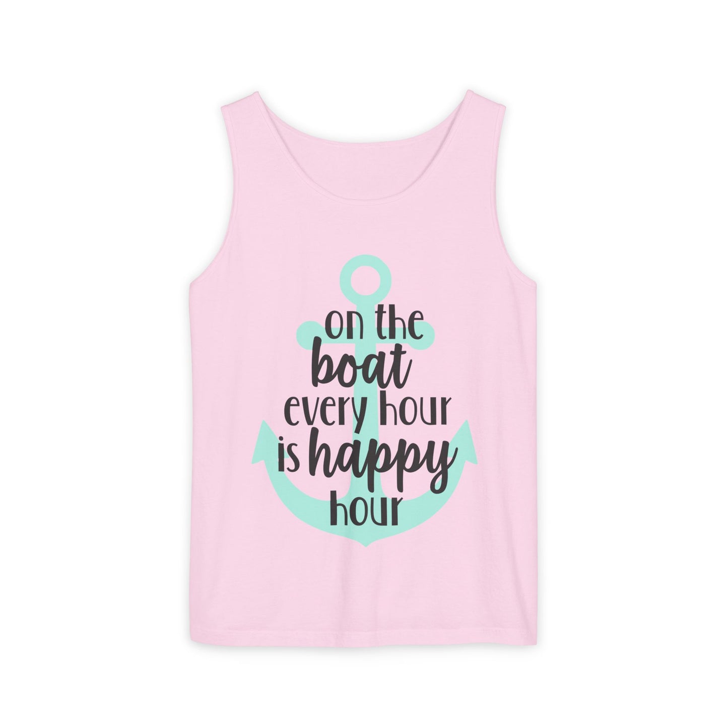 Happy Hour Anchor Unisex Tank Top - Perfect for Boating & Summer Fun