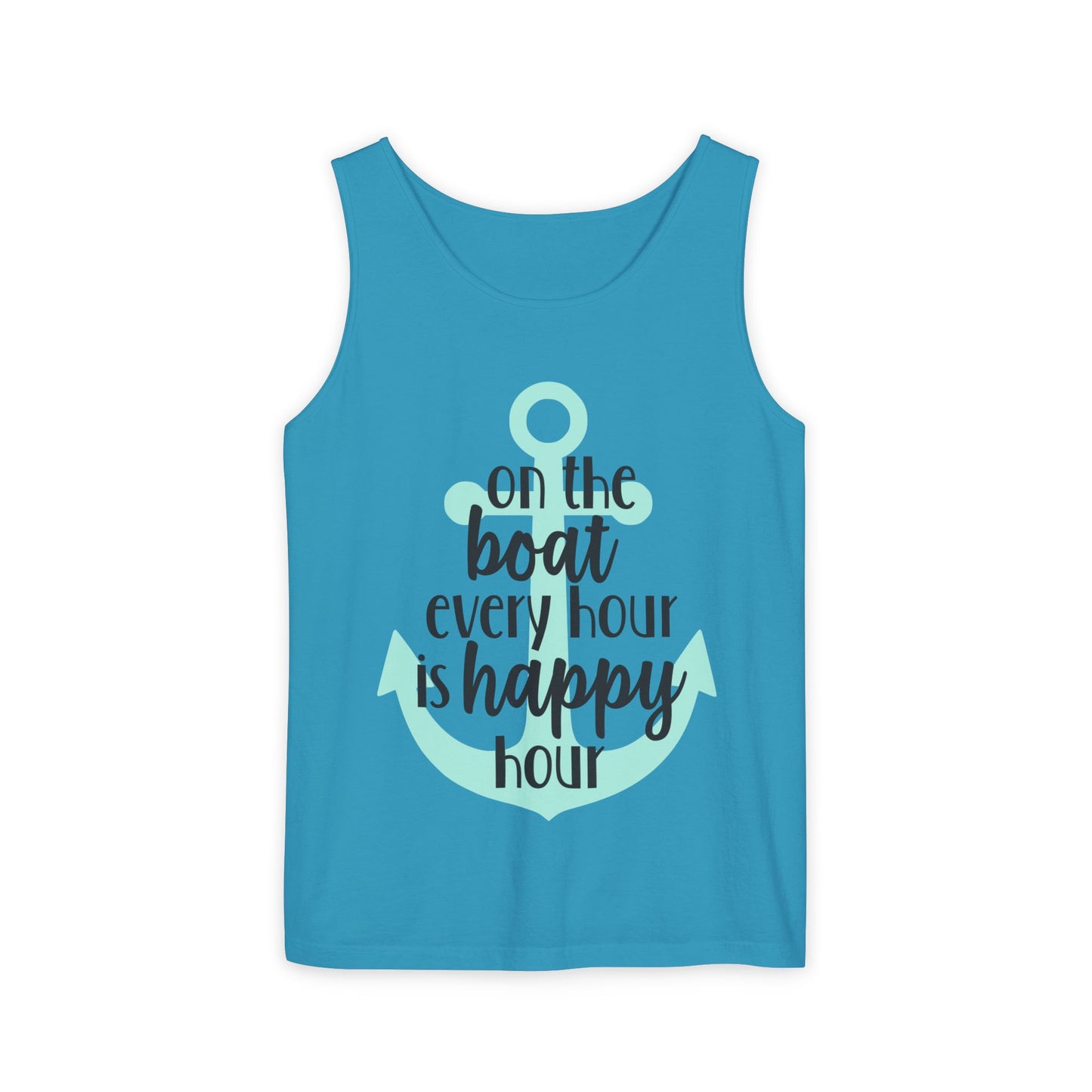 Happy Hour Anchor Unisex Tank Top - Perfect for Boating & Summer Fun