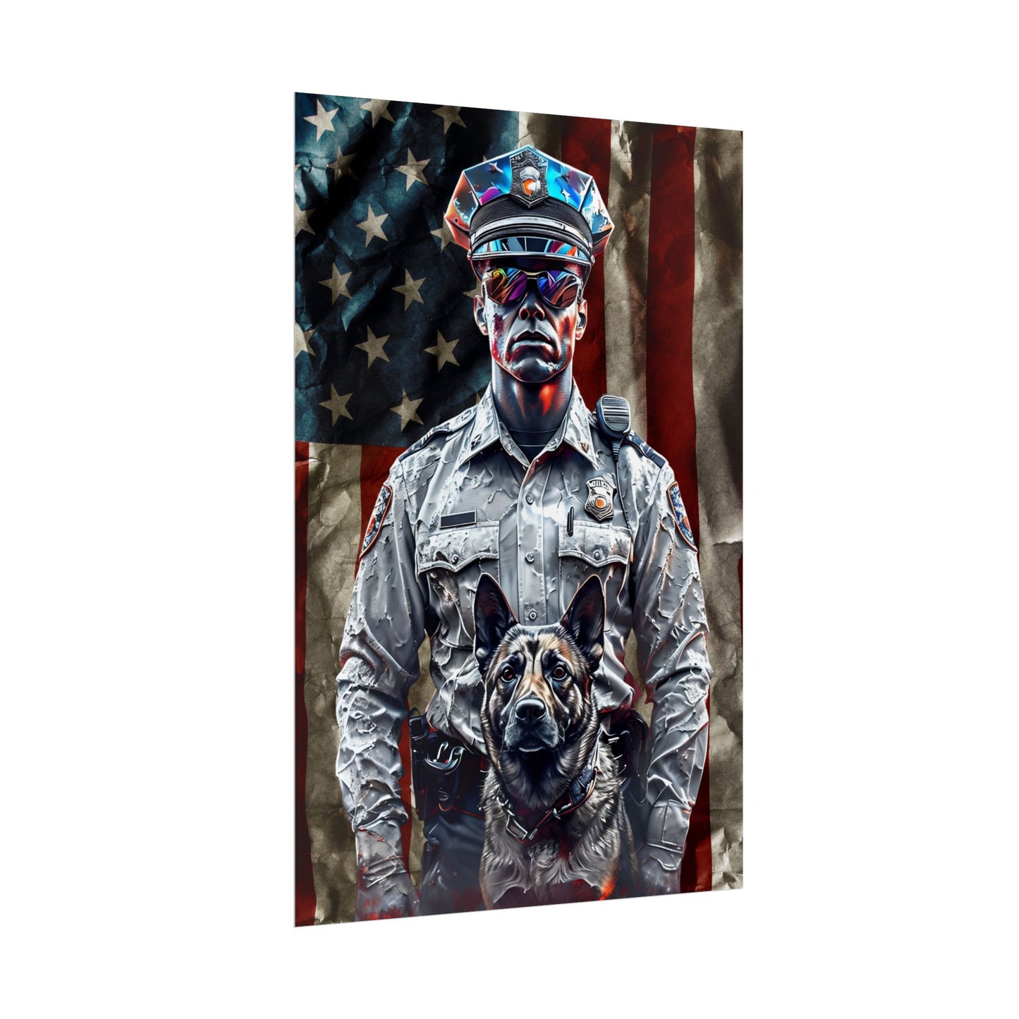 Patriotic Police K9 Poster
