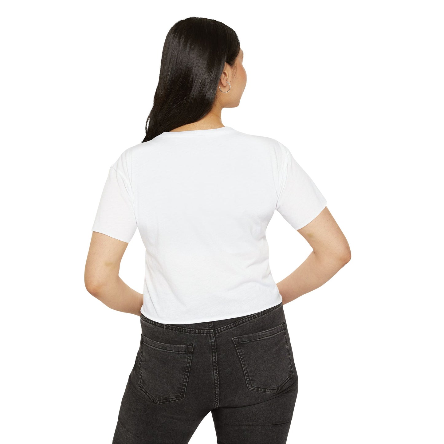 Funny Women's Festival Crop Top - 'Don't Flatter Yourself, I Was Looking At Your Veins'