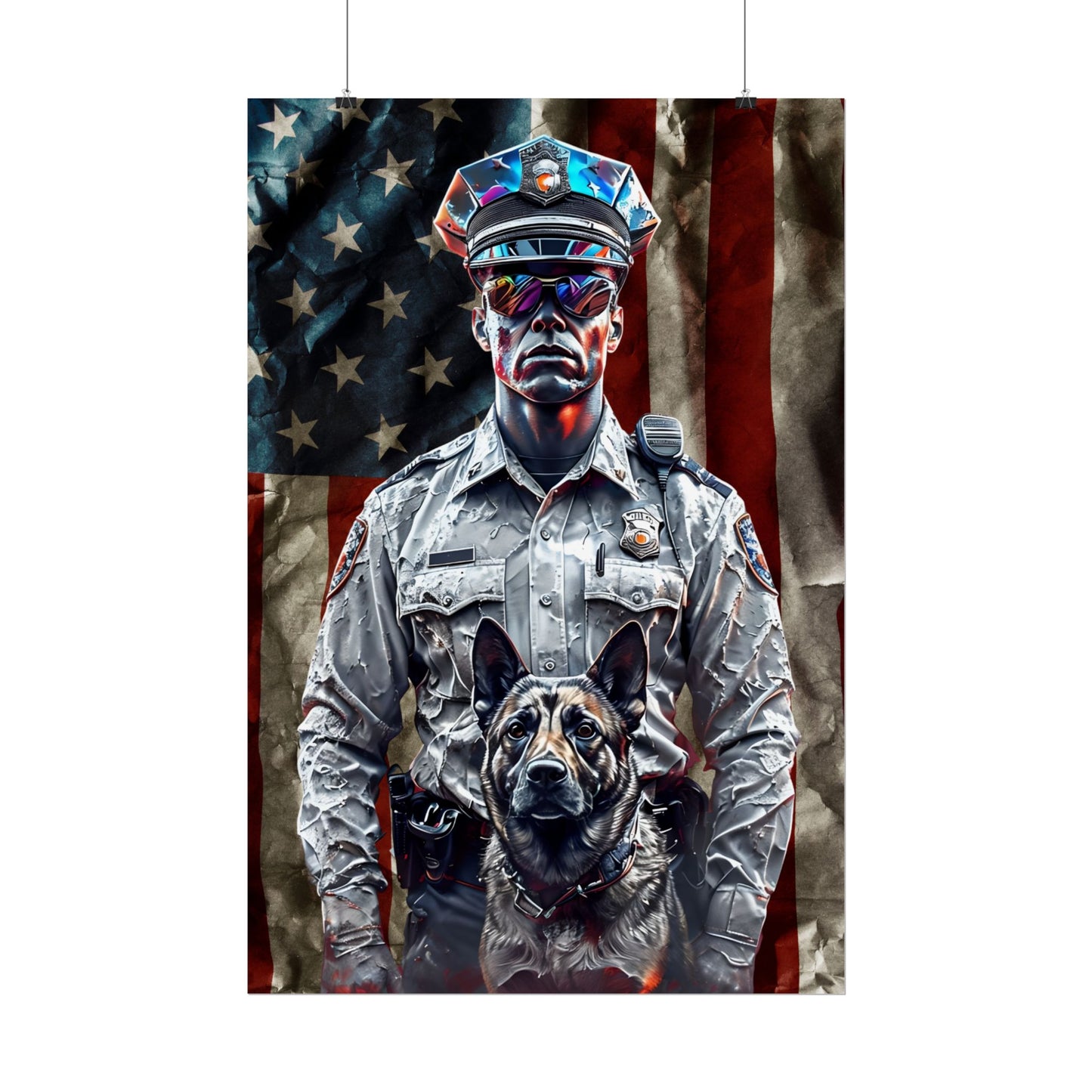 Patriotic Police K9 Poster