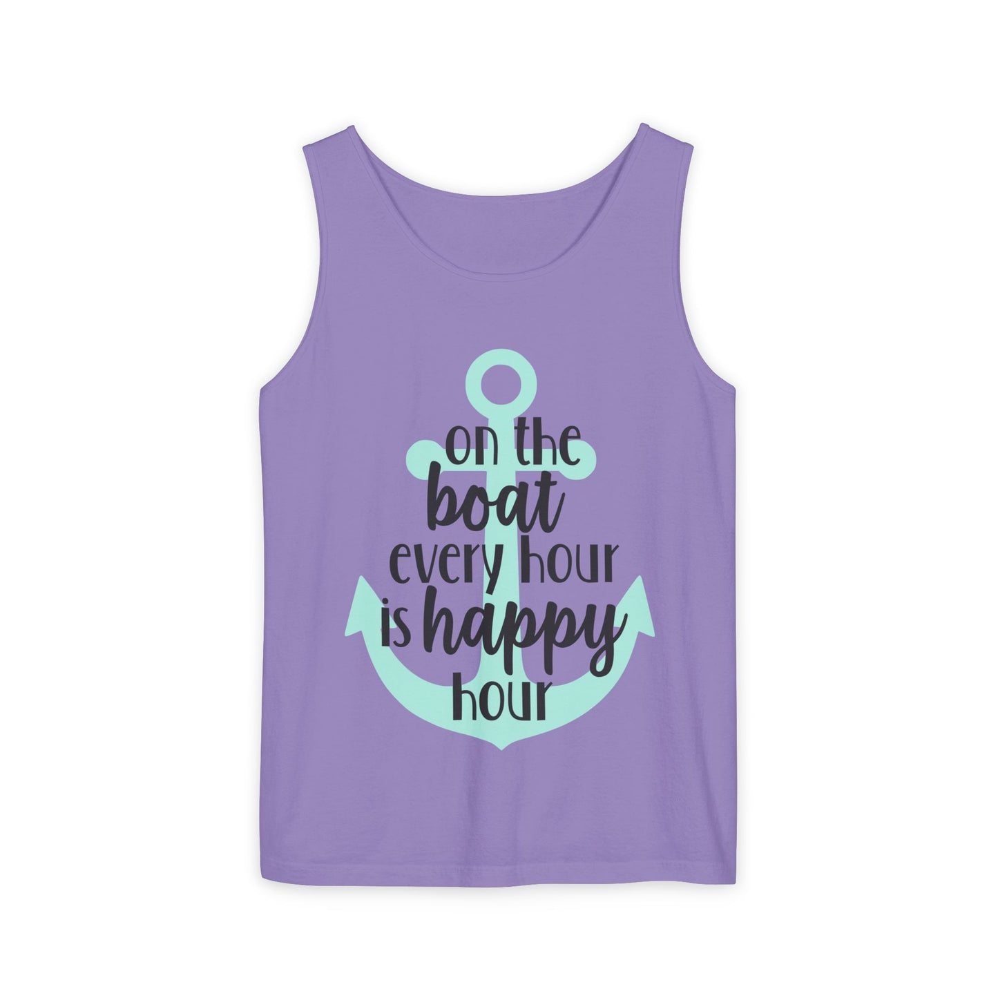 Happy Hour Anchor Unisex Tank Top - Perfect for Boating & Summer Fun