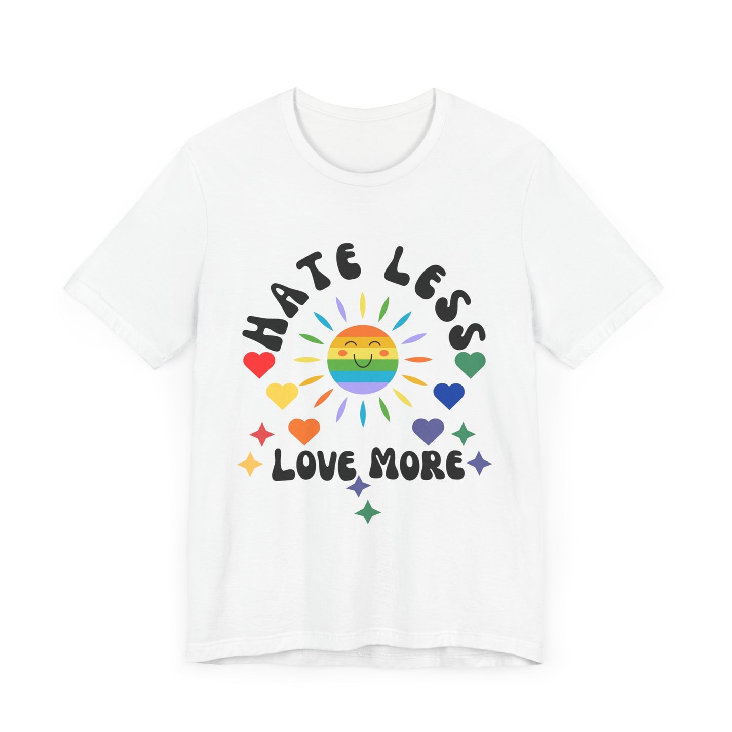 Hate Less, Love More - Unisex Jersey TeeJeJeJe