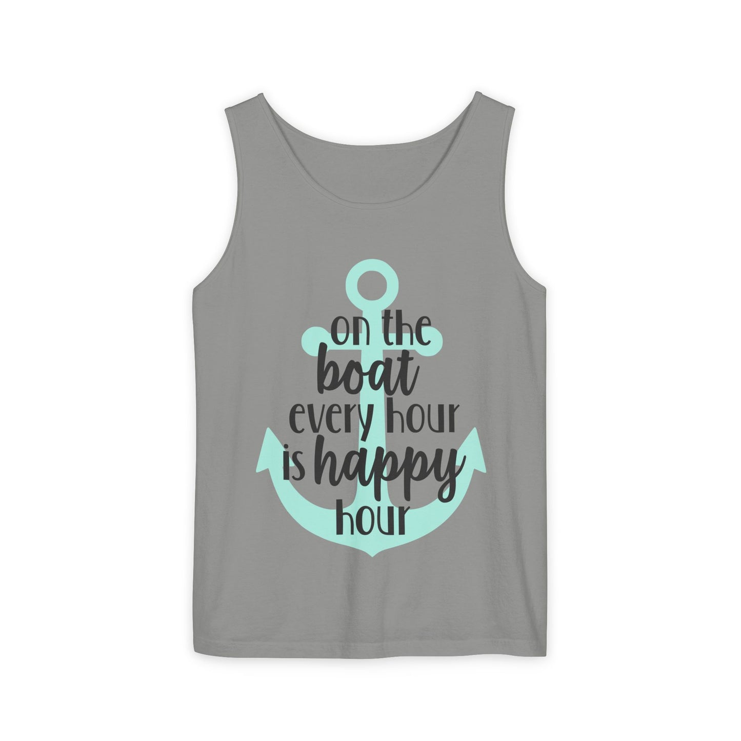 Happy Hour Anchor Unisex Tank Top - Perfect for Boating & Summer Fun
