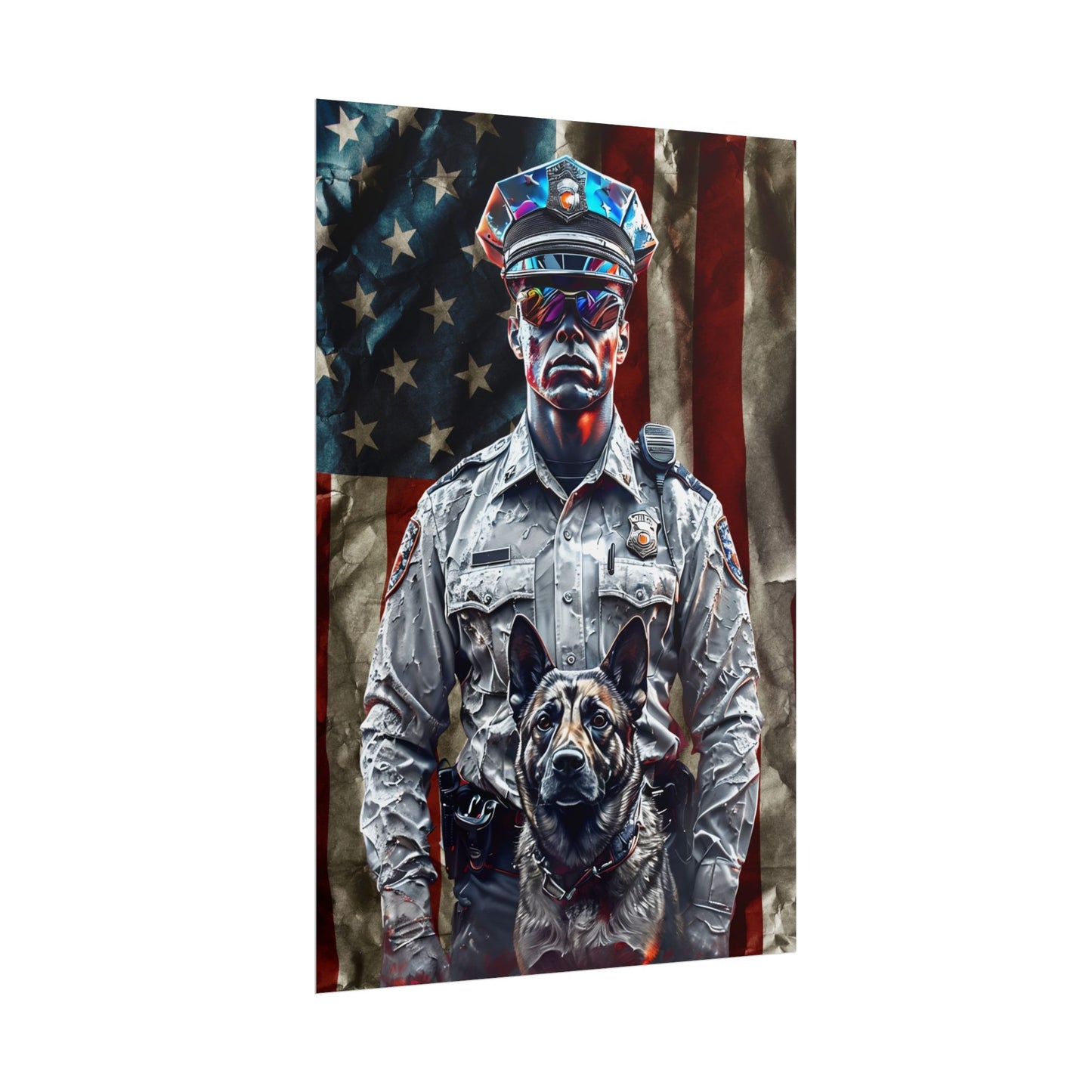 Patriotic Police K9 Poster