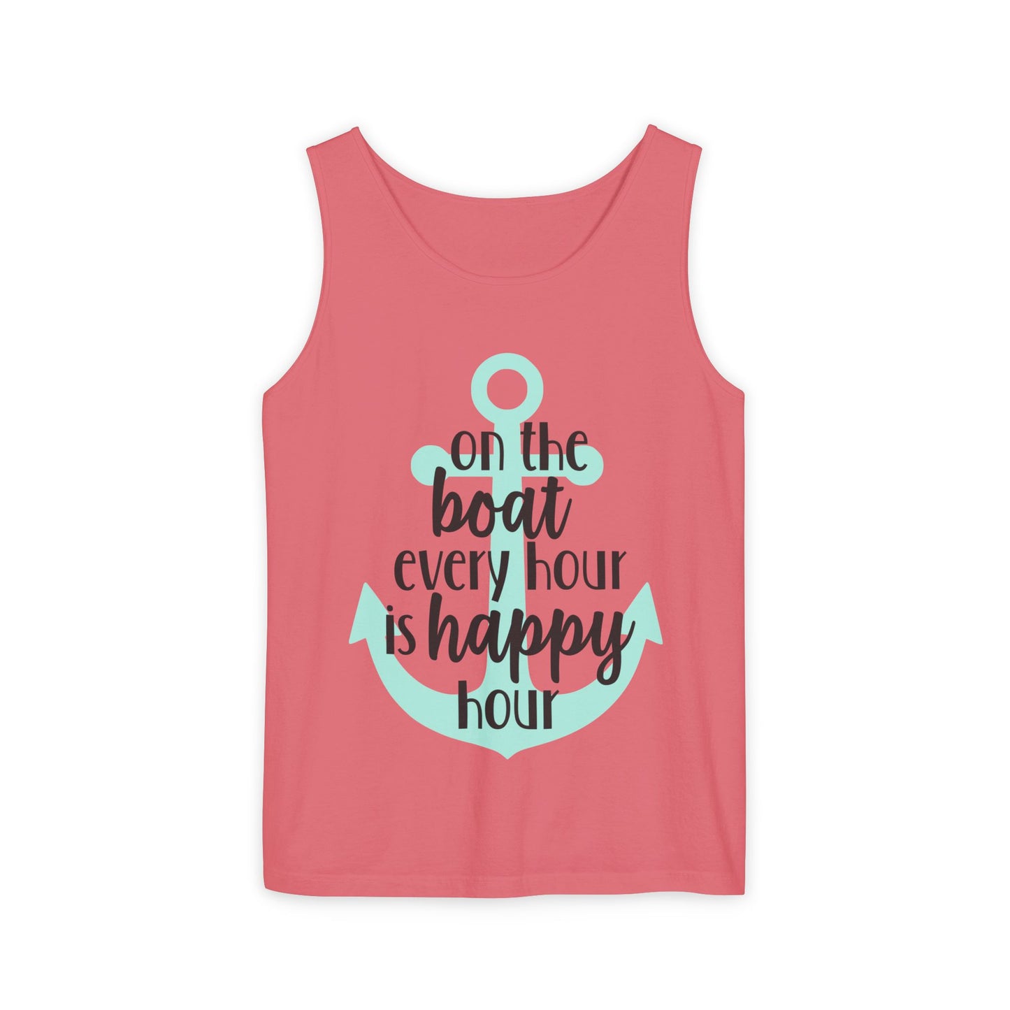 Happy Hour Anchor Unisex Tank Top - Perfect for Boating & Summer Fun